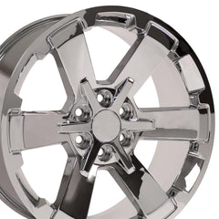 22" Replica Wheel fits Chevy Silverado Rally - CV41B Chrome 22x9- Design One-Image-3