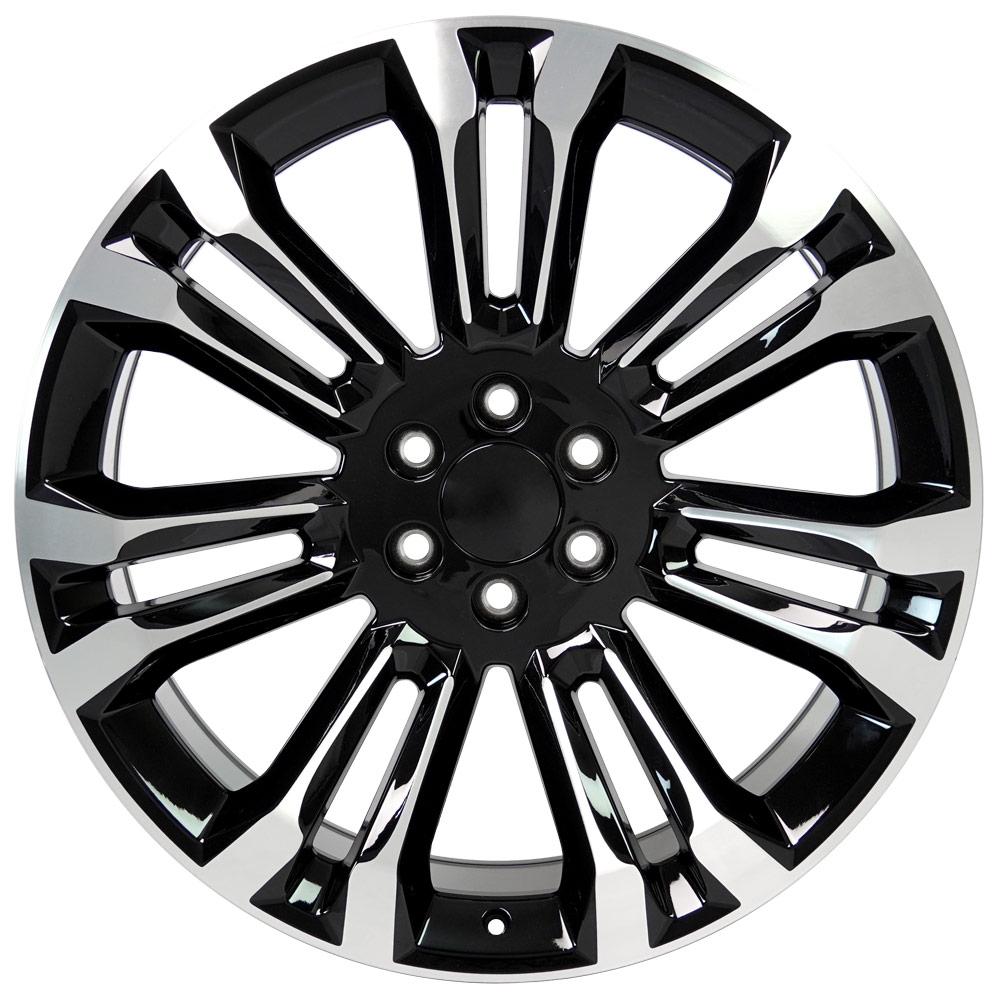 24" Replica Wheel fits Chevrolet Silverado 1500 - CV43 Machined 24- Design One-Image-1