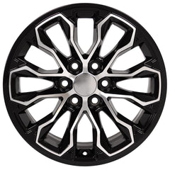 17" Replica Wheel fits Chevrolet Colorado ZR2 - CV54 Black Machine- Design One-Image-1