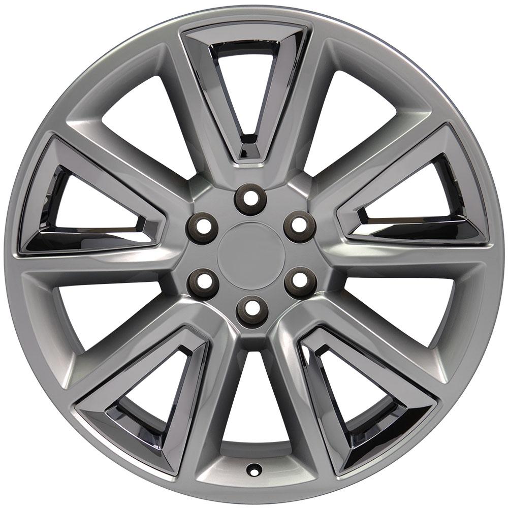 20" Replica Wheel CV73 Fits Chevrolet Tahoe- Design Four-Image-1