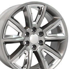 22" Replica Wheel CV73B Fits Chevrolet Tahoe- Design One-Image-3
