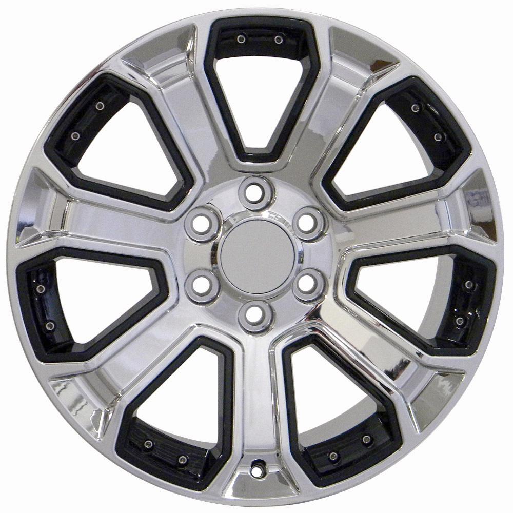 22" Replica Wheel CV93 Fits Chevrolet Silverado- Design Four-Image-1