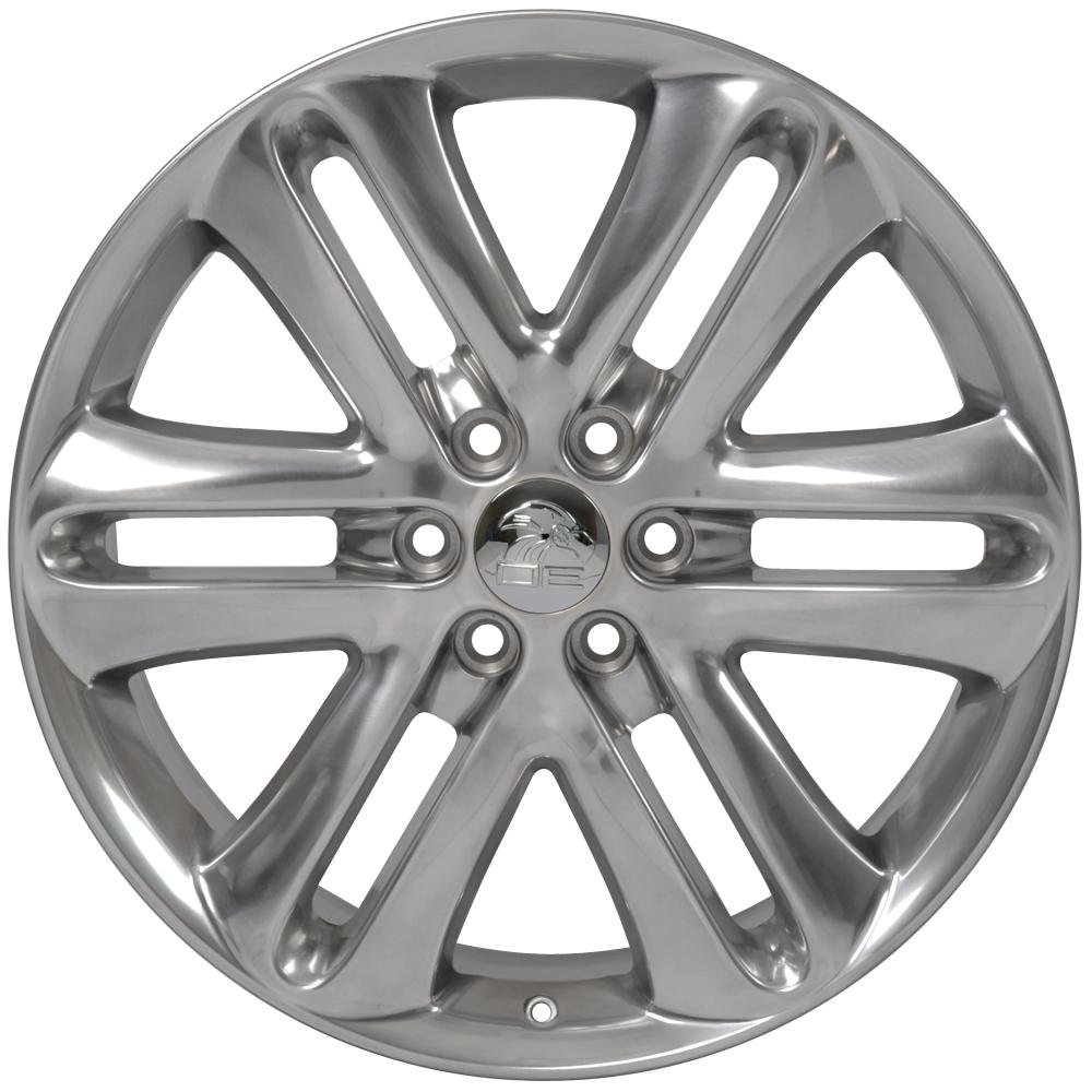 22" Replica Wheel fits Ford F150 - FR76 Polished 22x9- Design One-Image-1