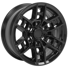 16" Replica Wheel fits Toyota Tacoma TRD - TY17 Black 16x7- Design One-Image-2