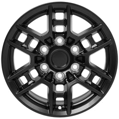 16" Replica Wheel fits Toyota Tacoma TRD - TY17 Satin Black 16x7- Design One-Image-1