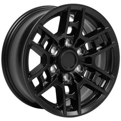 16" Replica Wheel fits Toyota Tacoma TRD - TY17 Satin Black 16x7- Design One-Image-2